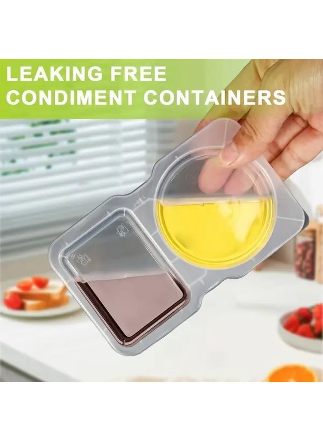 15 Pcs Reusable Leakproof Snack Containers With Lid 2 Compartments Portion Control - Image 2